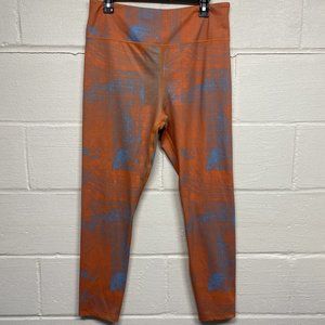 zyia leggings size xxxl orange workout athletic wear Measures 32x28.5